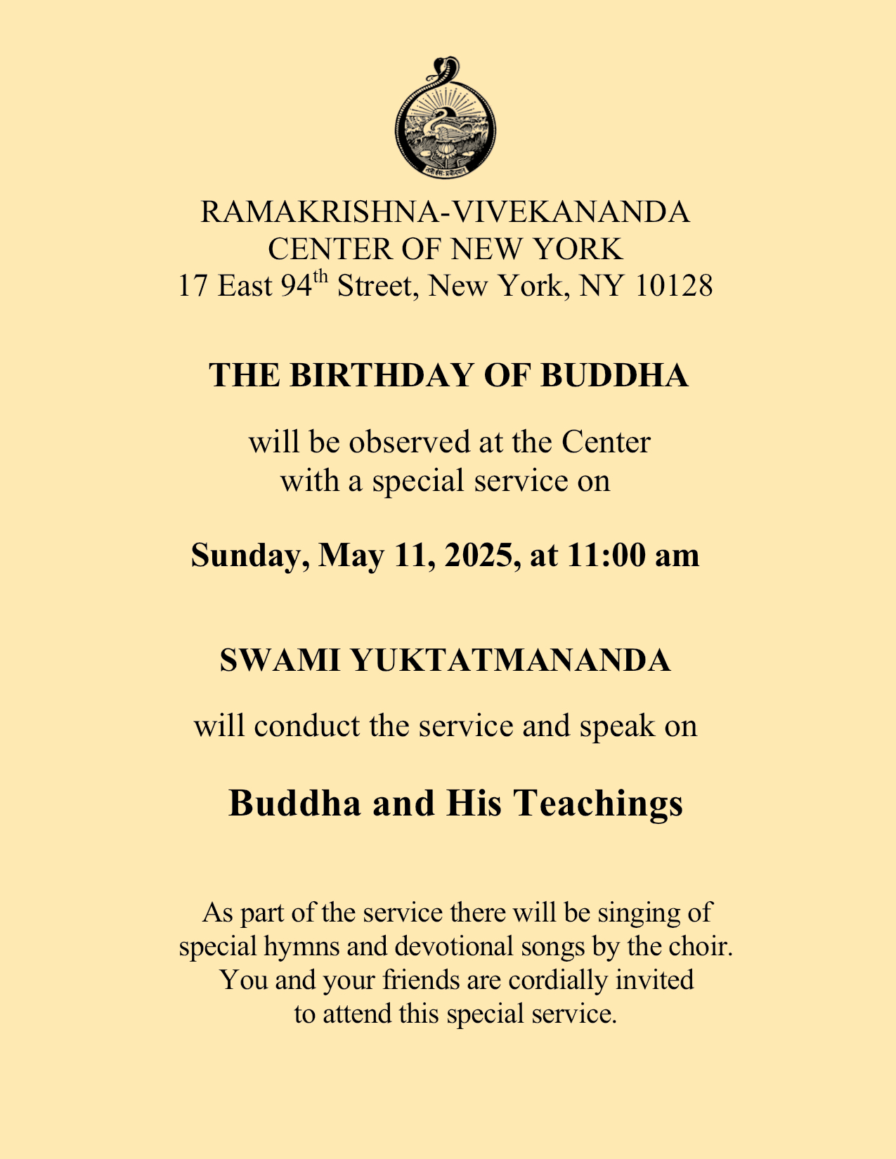 Buddha's Birthday Special Service
