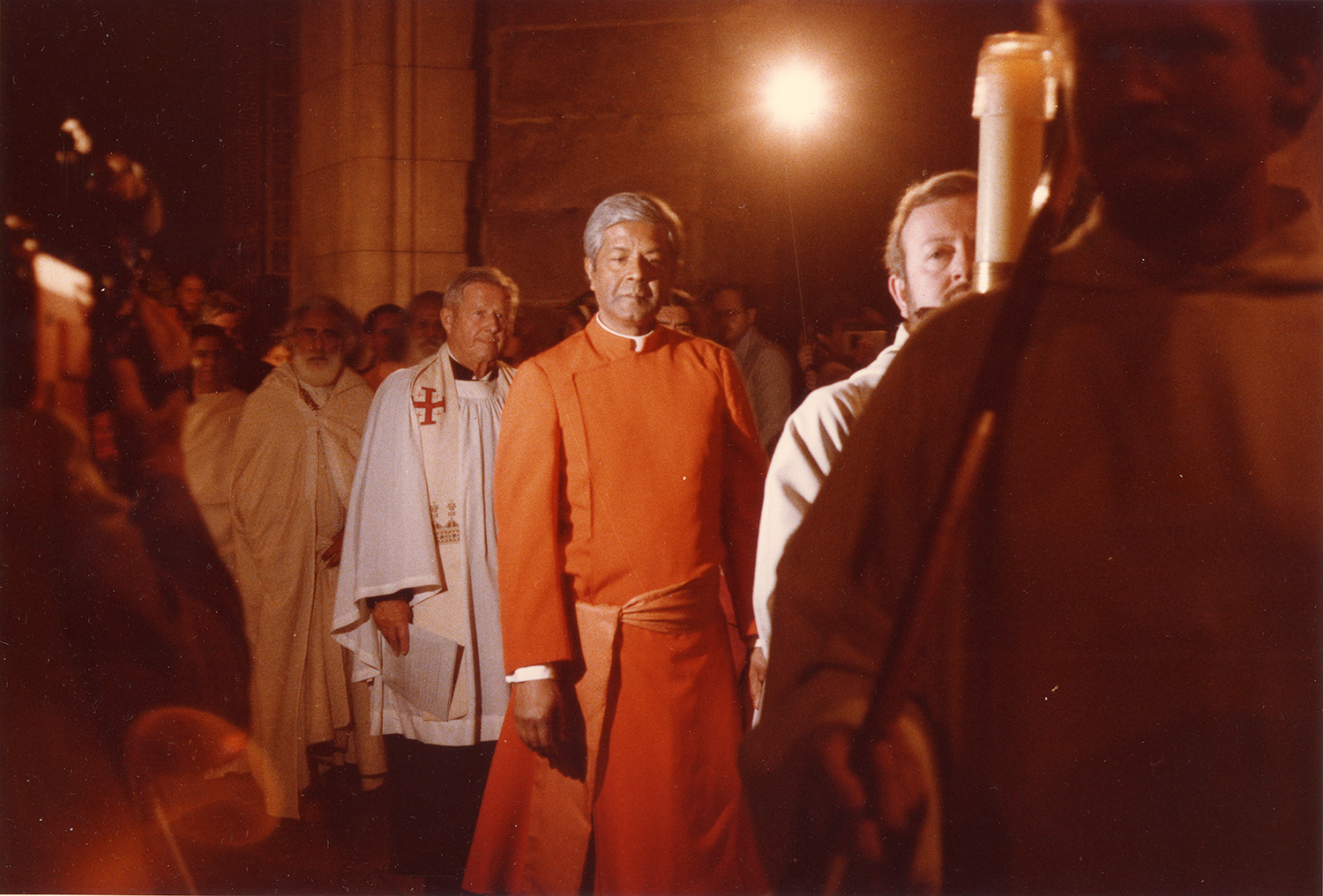 Swami Nikhilananda walking