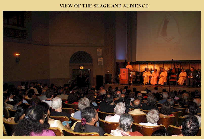 View of the stage and audience.