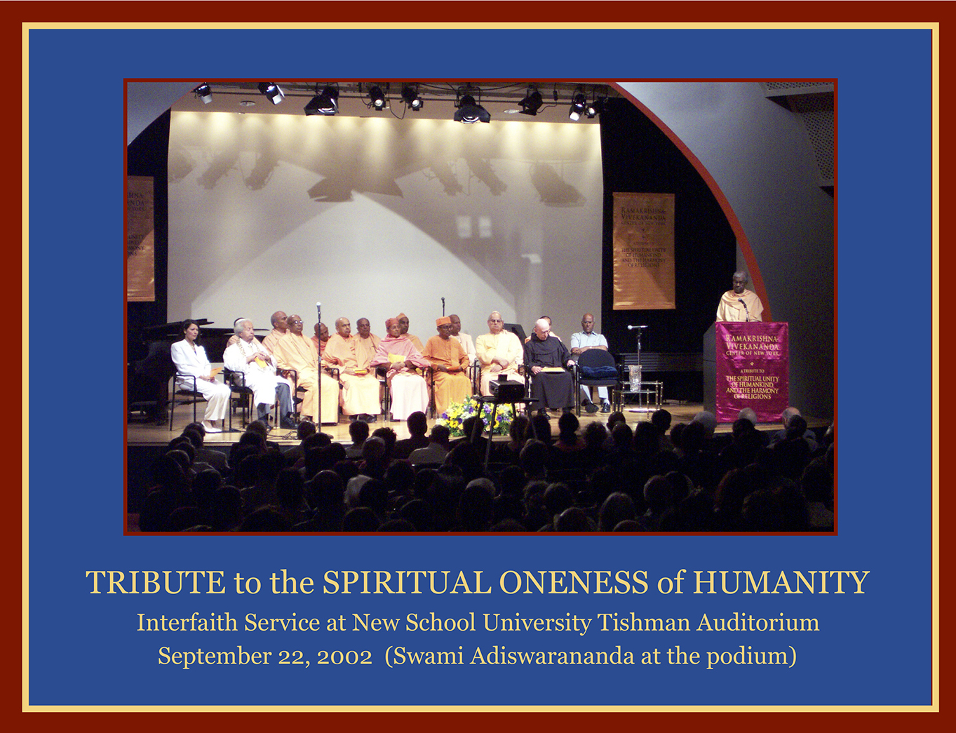 Tribute to the Spiritural Oneness of Humanity.