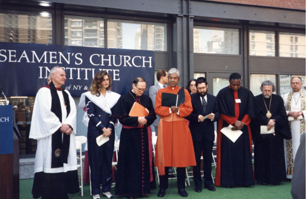 Dedication of the New Seaman's Church Institute, South Street Seaport, New York.