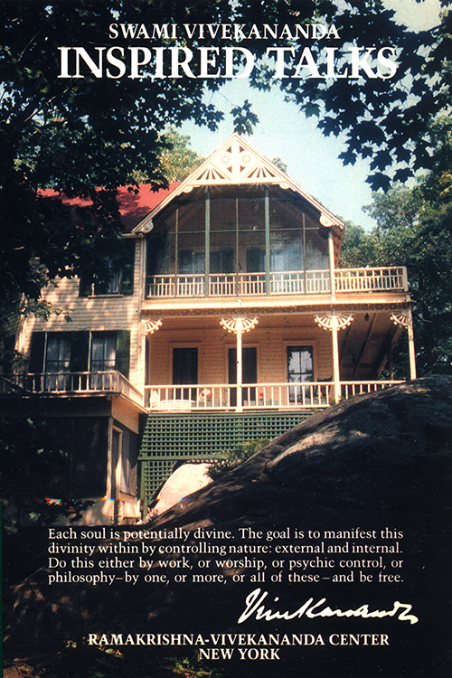 Inspired Talks cover, photo of Swami Vivekananda's Cottage