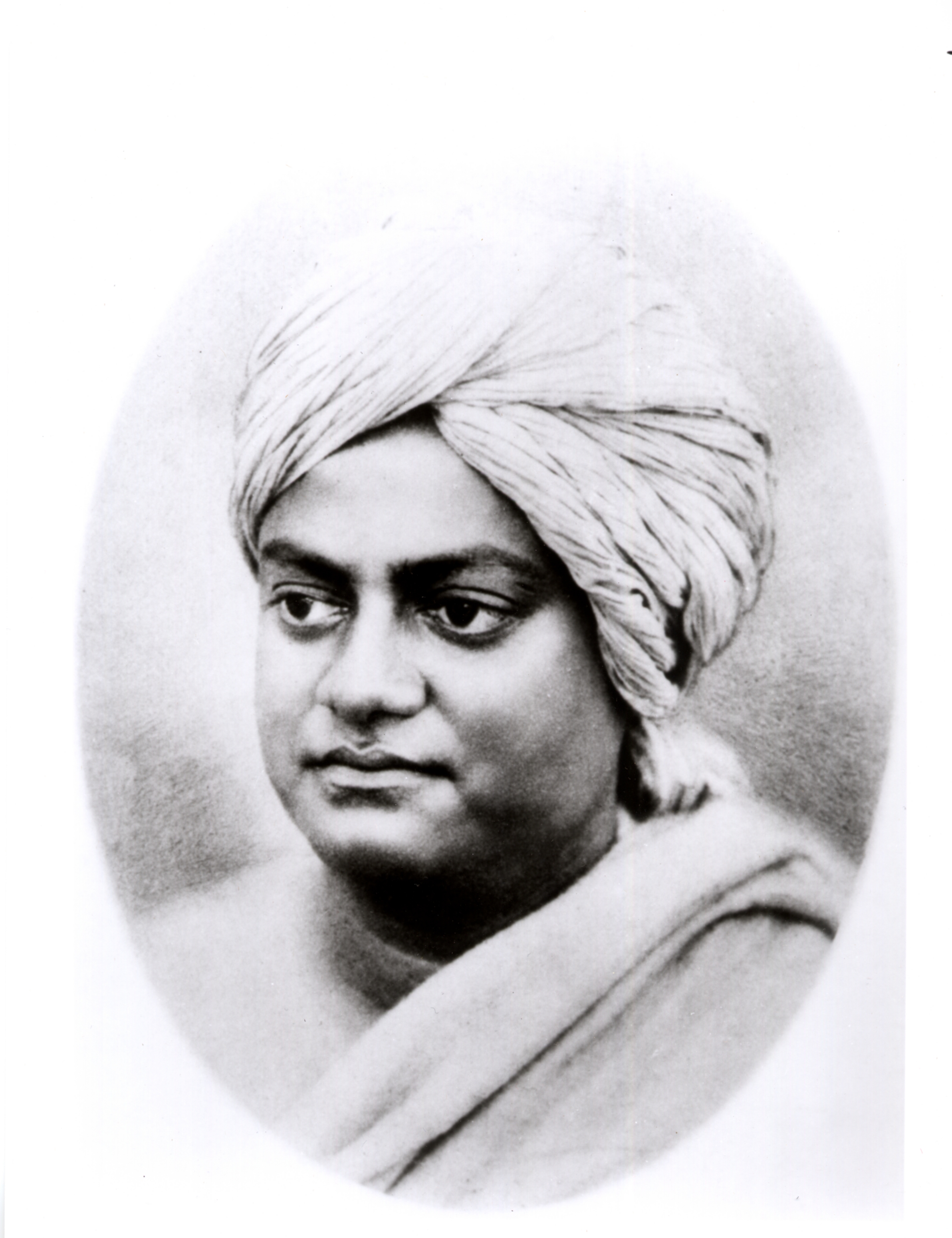 Swami Vivekananda Close-up of Face (with Turban)