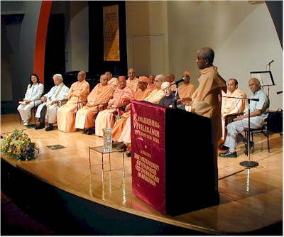 Swami Vivekananda Welcoming the Distinguished Participants.